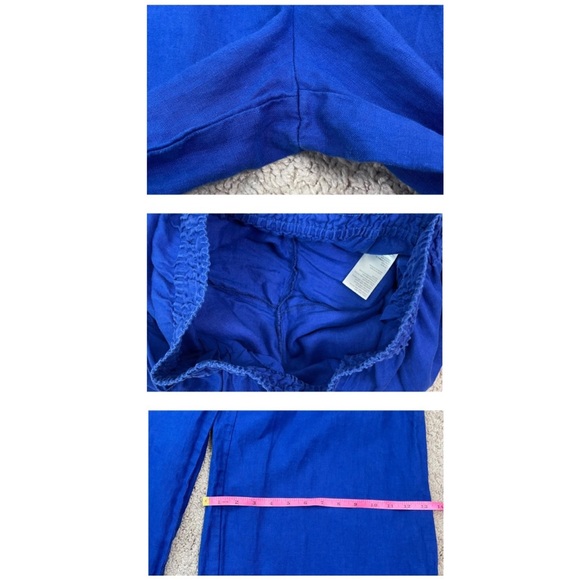Anthropologie The Somerset Pull-On Pants: Linen Edition in Cobalt Blue Size MT - Picture 14 of 16